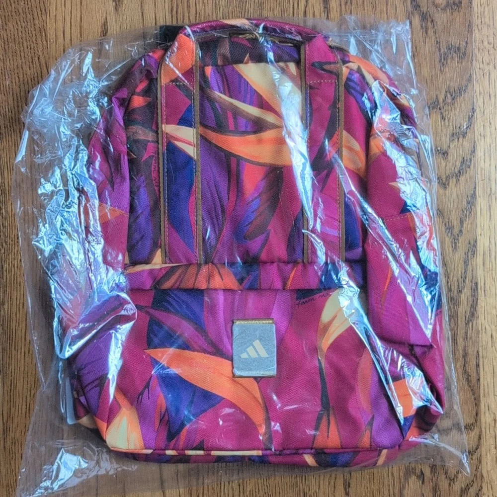 NWT FARM Rio Multicolor Palm Leaf All Over Print Backpack Adidas Collab